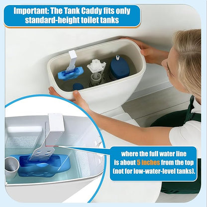 Toilet Tank Tablet Holder, Blue Star Shaped Hanging Toilets Bowl Tablet Holder for Preventing Dissolved Residue From Polluting Water Tank(2Ps)