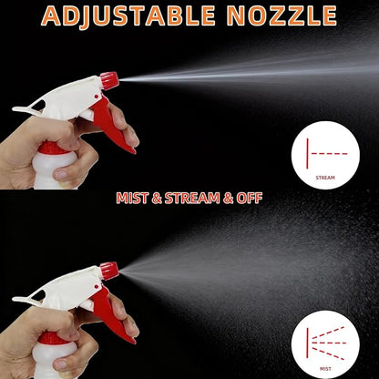 12 Pack 16oz Spray Bottles, Reusable Fine Mist Water Sprayer for Plants, Cleaning, High Output Ultrafine Misting Plastic Spray Bottles for Water, Salon, Garden, Kitchen and Bathroon