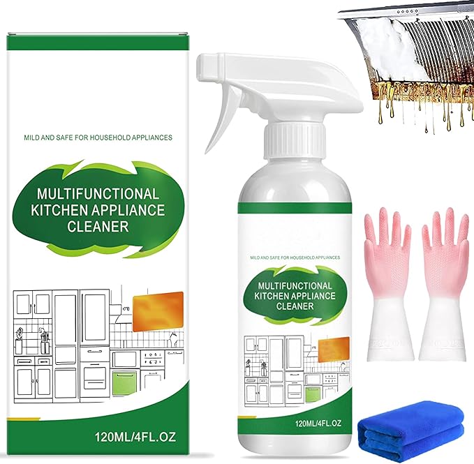 Natural Kitchen Cleaner Spray-2026 New Multi-Purpose Kitchen & Appliance Cleaner for Cabinets,120ml Multifunctional Kitche𝐧 Appliance Clea𝐧er,for Oven,Stove,Cabinets,Quick & Easy Cleaning (1pcs)