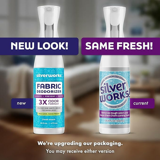 Fabric Spray Odor Eliminator For Home - Powerful, Natural Silver Ion Deodorizing Technology - Clothes, Furniture And Couch Deodorizer Odor Eliminator And Refresher Spray -16.9oz
