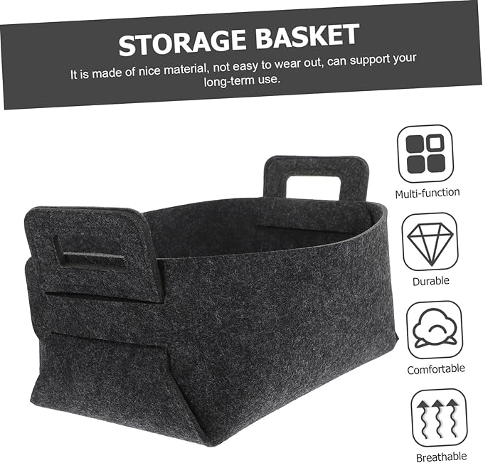 Foldable Laundry Basket with Felt Capacity Laundry Organizer for Household Clothes Storage Portable Dirty Clothes Hamper Dark Gray
