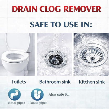 Drain Clog Remover, Drain Clog Dissolver, Opener-Cleaner, Toilet Clog Remover-Professional Strength Liquid Pipe Build Up Remover (2 pcs)
