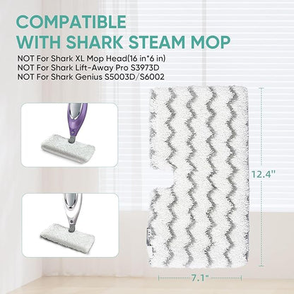 4 Pack S3501 S3601 Steam Pocket Mop Pads for Shark S3500 Series S3501 S3601 S3550 S3901 SE450 S3801CO S3601D S2901 S2902 Steam Mop Pads Washable