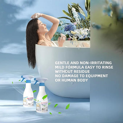 Foaming Shower Tub and Tile Cleaner, Bathroom Foam Cleaner with Floral Scent, Bathroom Cleaner Spray for Cleaning Glasses and Sinks, Grout Cleaner, Deep Cleaning Removes Old Stains From Grout, 1pcs