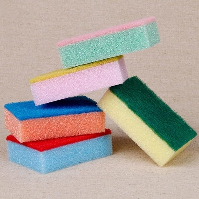 10 Pack Dish Sponges, Nonscratch Cellulose Heavy Duty Kitchen Sponge,Dual Sided Natural Reusable Scrub Sponges for Kitchen Household Cookware Scrubbing Dishwashing Bathroom Washing