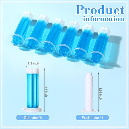 6 Pcs Toilet Gels 84 Count 1 Kind Flower Stamp Bowl Gel Scent Toilet Stain Removal Cleaner Air Freshener Flower Stamps Pack for Bathtubs Bathroom