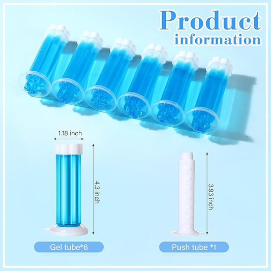 6 Pcs Toilet Gels 84 Count 1 Kind Flower Stamp Bowl Gel Scent Toilet Stain Removal Cleaner Air Freshener Flower Stamps Pack for Bathtubs Bathroom