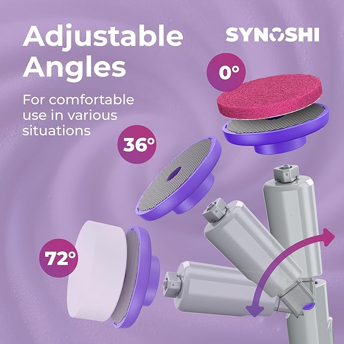 SYNOSHI PRO Electric Spin Scrubber Magic Melamine Sponge for Bathroom & Shower Cleaning Brush, Kitchen Brush Head For Power Scrubber - Set of 3 Magic Sponges