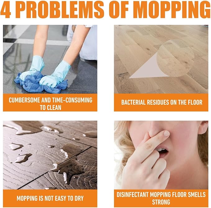Floor Cleaner, Multipurpose Floor Cleaner Liquid, Glossy Clean Floor Cleaners, Powerful Decontamination, Household High-Performance Cleaner for Wood, Tile (2sets)