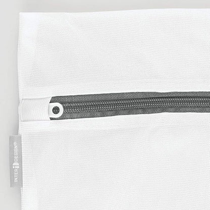 iDesign Medium Mesh Laundry Bag for Delicates - White