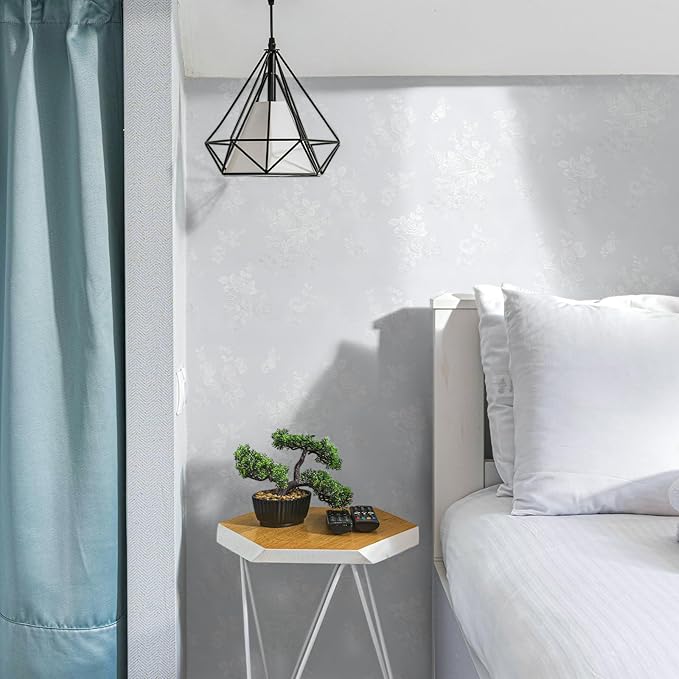 White Wallpaper Silk Embossed Floral White Contact Paper for Cabinets Furniture 197inL 17.7inW Textured Thicken Self Adhesive Wallpaper for Bedroom Flower Solid Contact Paper Vinyl Shelf Liner