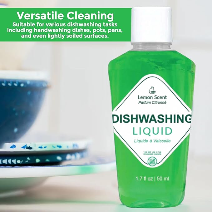 World Amenities Dishwashing Soap 1.7oz - Pack of 90 - Travel Size Liquid for Vacation Rental Dishwashers