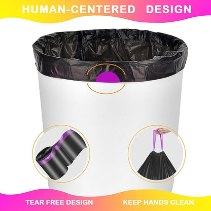 13 Gallon Drawstring Trash Bags,20 Count Black