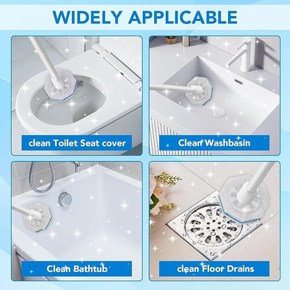 60 Count Toilet Bowl Wand Refills for Clorox,Disposable Toilet Bowl Cleaner Refill Pads for Most Toilet System,Disposable Toilet Brush refills for Bathroom Cleaning