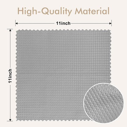 AIDEA Microfiber Cleaning Cloth for Glass 12PK, Grey, Lint Free Cloth Polishing Cleaning Rags, Stainless Steel Wipes, Barista Coffee Towel, Magic Cleaning Cloth for Glass, Windows, Mirrors, 11×11"