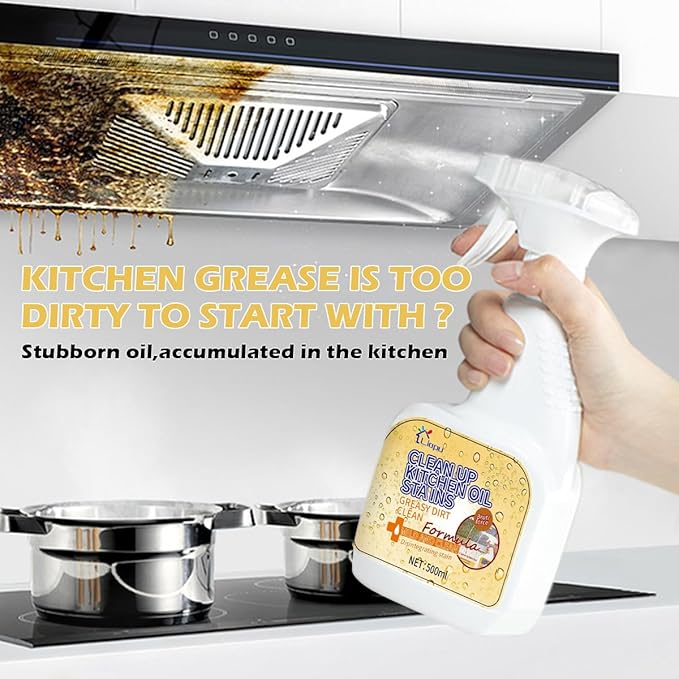 2pcs All Purpose Cleaner, Remove Stains Cleaning Spray, Lemon Breeze Scent Multipurpose Heavy Duty Degreaser, Kitchen Cleaning Supplies Removes Oil Stains On Microwave & Oven & Stove Top