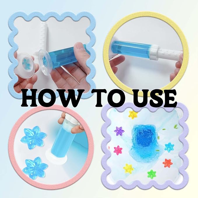 Toilet Gel Stamp, Mix Scents Toilet Bowl Cleaners, Fresh Gel Toilet Bowl Cleaning Stamps with Clean and Prevent Limescale (5 Pcs)
