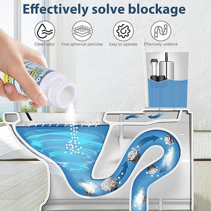 4PCS Wild Tornado Pipe Dredge, Powerful Sink and Drain Cleaner Powder, Pipeline Dredging Agent for Kitchen & Bathroom Portable Powder Cleaning Tool