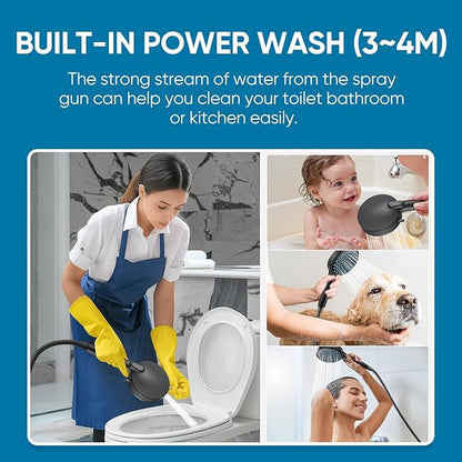 Cobbe Filtered Shower Head with Handheld, High Pressure 7-mode Showerhead with Filters for Hard Water - Remove Chlorine - Reduces Dry Itchy Skin, Patented Paddle Shift Design, Black
