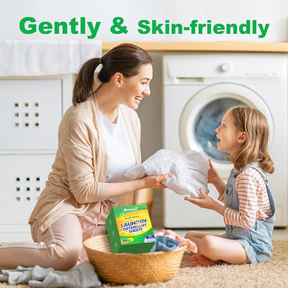 Laundry Detergent Sheets Fresh Scent 300 Loads No Plastic Jug, Home Laundry Sheets for Family150 Count