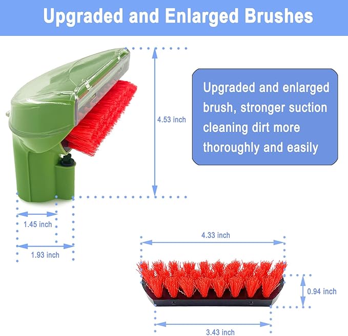 Upgraded 1400B Little Green 5.3" Detachable Tough Stain Brush Tool Replacement for Bissell Little-Green Upright &Portable Carpet Cleaners for 1400B 4075 3860 1425 2458 3194 3353 Series,1+1 Brush,Green