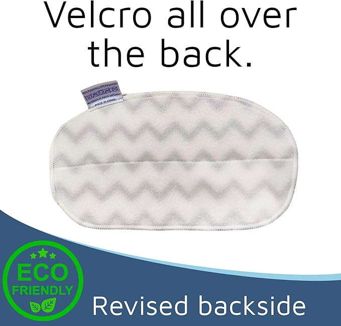 F Flammi Heavy-Duty Steam Mop Pads for PurSteam ThermaPro 10-in-1, Extra Thick & Highly Absorbent Microfiber, Washable Reusable Replacement Pads for Deep Cleaning - 4 Pack