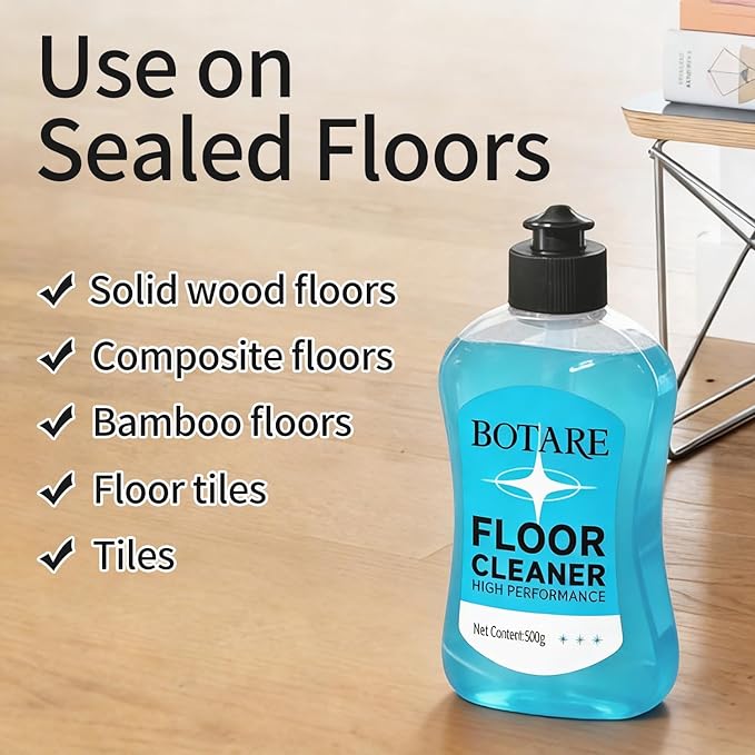 Floor Cleaner Liquid for Mopping, Household Deep Cleaning Solution for Wood,Hardwood,Tile,Laminate,Marble & Porcelain & Bathroom,Ocean Scent,17.6 Fl Oz Each(2 Bottles+1 Cleaning Cloth)