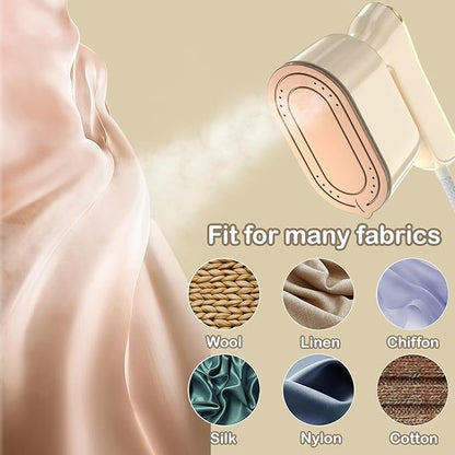 Travel Steamer Iron for Clothes Mini - Portable Ironing Machine Travel Small Size Portable Steamer Travel College Dorm Home Essentials (Beige)