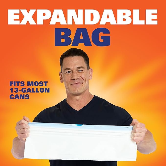 Hefty Ultra Strong Trash Bags 13 Gallon | Tall Kitchen | Drawstring Closure | Odor Control | Citrus Scent | 40 Bags, Pack of 6