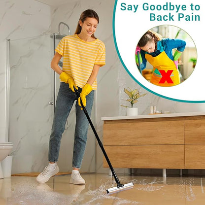 62" Carpet Rake for Pet Hair Removal – Adjustable Carpet Broom Bundle with Carpet Scraper & Hair Picker, Pet Hair Removal Tool for Dog & Cat Hair, Rug Rake Carpet Brush for Furniture & Carpets