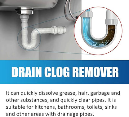 Powerful Pipe Dredging Agent,Pipeline Dredging Agent for Kitchen and Toilet Pipelines,Kitchen Sink Drain and Pipe Cleaner,Drain Clog Remover (1PCS)