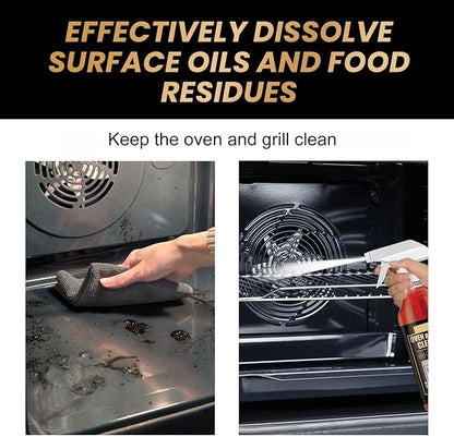 Oven & Grill Cleaner Spray - Oven and Grill Cleaner Heavy Duty Spray, Kitchen Heavy Duty Oil Stain Remover, Grill and Smoker Cleaner and Degreaser, Multi-purpose Stubborn Stains Cleaner (2)