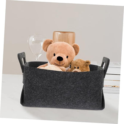 Zerodeko Foldable Felt Laundry Basket with Handles Dark Gray Clothes Hamper for Dirty Clothes Storage and Household Organizer Portable Closet Hamper for Sundries