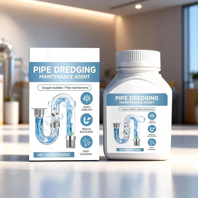 Drain Unblocker, Sink Unblocker, Toilet Cleaner, Fast-Acting Sink Toilet Drain Cleaner, Dissolves Hair Grease Soap Scum, Clog Remover & Pipe Deodorizer for Pipes Home Use (1PC)