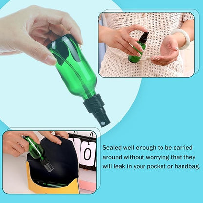 NOOEEISS Green Glass Small Spray Bottle 2 oz 48 Packs,Fine Mist Sprayer Small Clear Bottles,Refillable Containers mini spray bottles for Cleaning Solutions and Skin Care (Green 48pcs)