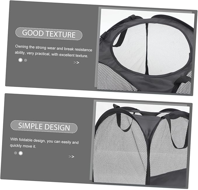 GLEAVI -resistant Folding Laundry Hamper Mesh Pop up Basket Large Capacity Clothes Organizer Storage Pouch