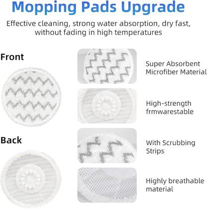 VIEWALL Steam Mop Pads Replacement for Shark S8000 S8001 S8002 S8200 S820 S8201 S7001 S7201 S7000 S7005 S7020 S7001 S7020 7001 S7201 7003 Steam Scrub, Dirt Grip Soft Washable Scrub Pads 8 Pack
