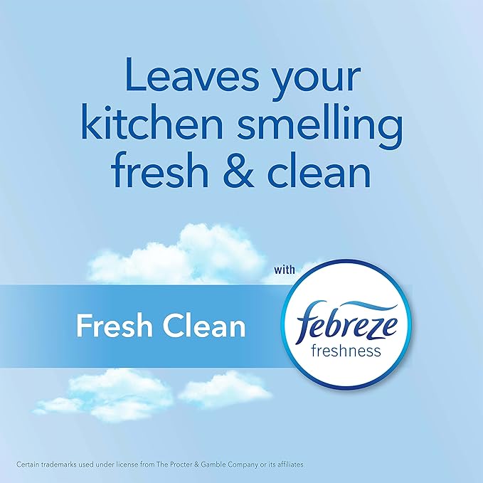 Glad ForceFlex MaxStrength Kitchen Trash Bags, 13 Gal, Fresh Clean Febreze, 34 Ct (Package May Vary) (Pack of 2)