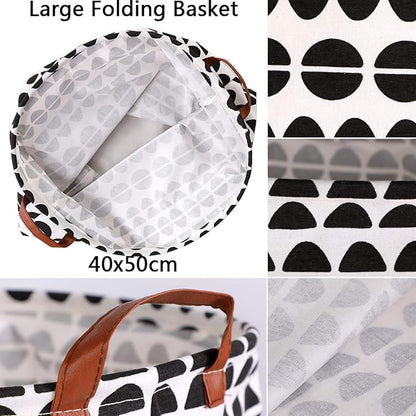 1PC Folding Laundry Basket Round Storage Bin Bag Large Hamper Collapsible Clothes Toy Basket Bucket Organizer Large Capacity