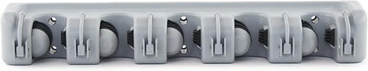 ForHauz Broom Holder with 5 Holding Positions & 6 Hooks, Easy Wall Mount Storage for Organizing Garage or Closet (Pack of 2)