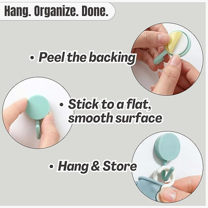IMARU 3 Pairs Dishwashing Gloves with Hanging Hooks - Reusable Rubber Cleaning Gloves for Household & Kitchen & Gardening, Non-Slip & Waterproof & Durable (Large)