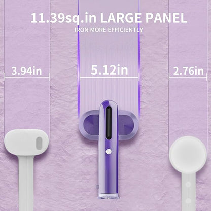 Heapsion Steamer for Clothes, 2-in-1 Portable Handheld Garment Steamer & Iron with Self-Cleaning, 1200W Powerful & 30s Fast Heat-Up, Large Ceramic Panel, for Travel, Home and Office Use Mini, Purple