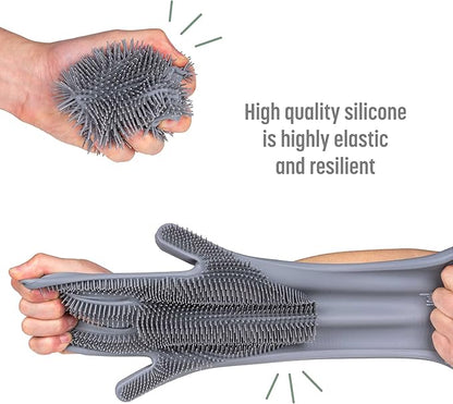 Goodful Silicone Kitchen Rubber Gloves, Oversized, Reusable, Waterproof