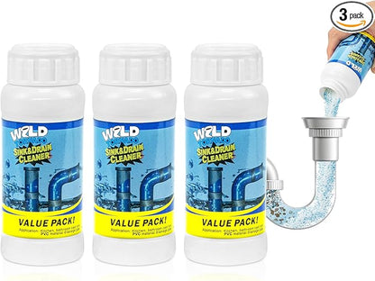 Drain Cleaner Powder, Powerful Pipeline Dredging Agent, Kitchen Unblocker, Sink and Drain Cleaner Powder for Kitchen Toilet（3Pcs）