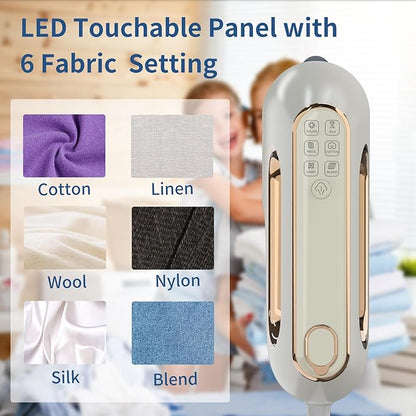 Portable Travel Steamer Iron for Clothes: Mini Handheld Garment Steam Ironing Machine for Clothing - Professional Small Size Hand Held Traveling Fabric Steamers for Wrinkle on Dress Shirt (Gray)
