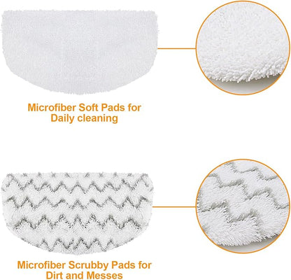 10 PACK Steam Mop Replacement Pads Compatible with Bissell Powerfresh Steam Mop 1940 1806 1544 2075 2685A 2181 2814 Series, Model 1940A 1940W 19405 2075A 2685A 5938, Microfiber Washable, Reusable