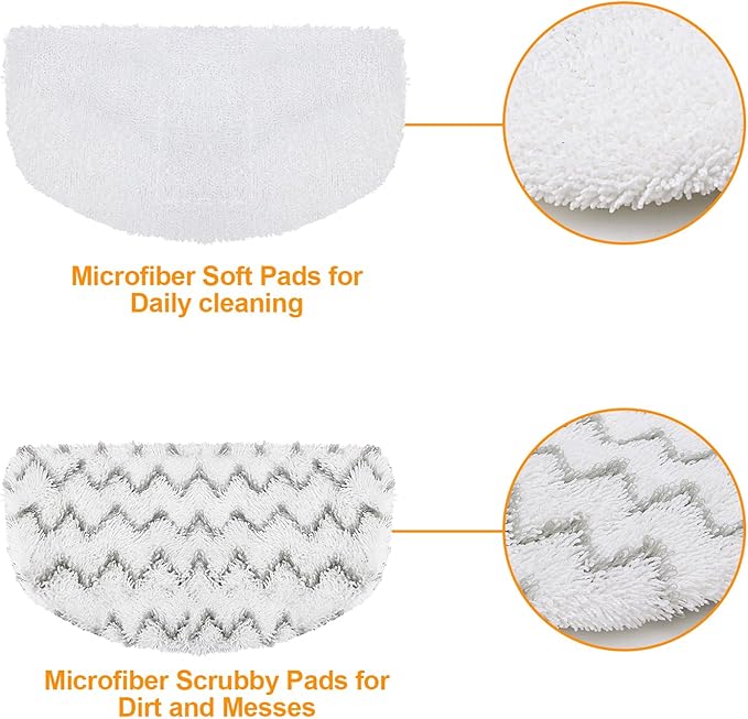 4 PACK Steam Mop Replacement Pads Compatible with Bissell Powerfresh Steam Mop 1940 1806 1544 2075 2685A 2181 2814 Series, Model 1940A 1940W 19405 2075A 2685A 5938, Microfiber Washable, Reusable