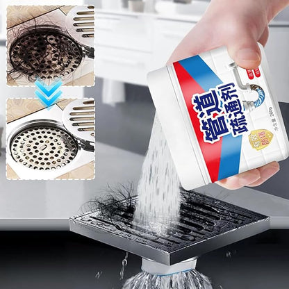 Drain Clog Remover- Sink Drain Clog Powder 260g Hair Cleaner Powder For Home Cleaning Grease And Leftovers Pipe Safe Solution Heavy Duty For Balcony, Kitchen