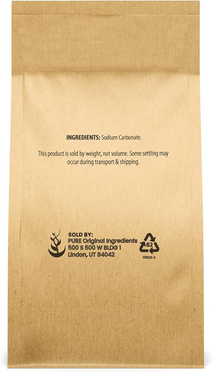 Pure Original Ingredients Natural Washing Soda (2 lb) Multipurpose Cleaner, Water Softener, Stain Remover