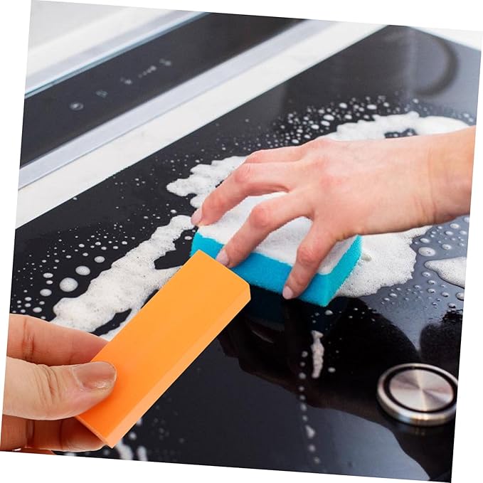 Cabilock Limescale Eraser Cleaner for Stainless Steel Household Cleaning Rubber for Kitchen and Bathroom Stains Rust and Limescale for Pots Pans and Sinks